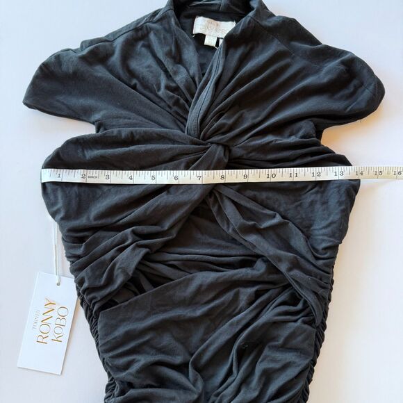 NWT Torn by Ronny Kobo Heidi Cut Out Knee Length Bodycon Dress in Black Size XS - Picture 13 of 14